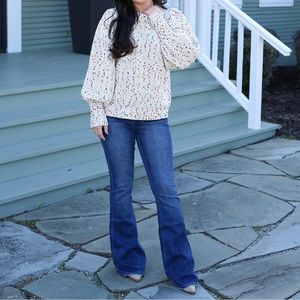 Mica Denim Light Wash Stretchy Soft Kick Flare Jeans